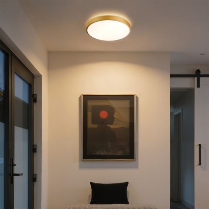 Brilagi - LED-dimmbare Deckenleuchte GLASS POOL DOUBLE LED/48W/230V 3000-6000K 40 cm goldfarben + Fernbedienung