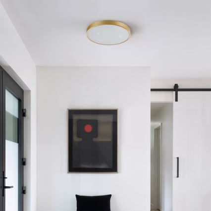 Brilagi - LED-dimmbare Deckenleuchte GLASS POOL DOUBLE LED/48W/230V 3000-6000K 40 cm goldfarben + Fernbedienung