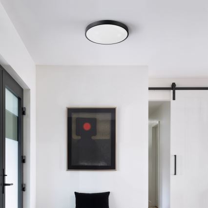 Brilagi - LED dimmbare Deckenleuchte GLASS POOL DOUBLE LED/48W/230V 3000-6000K 40 cm schwarz + Fernbedienung