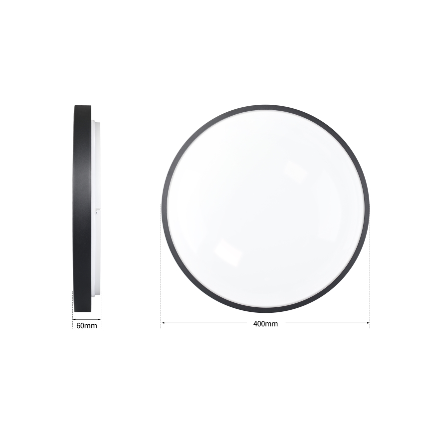 Brilagi - LED dimmbare Deckenleuchte GLASS POOL DOUBLE LED/48W/230V 3000-6000K 40 cm schwarz + Fernbedienung