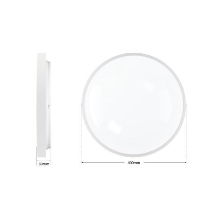 Brilagi - Dimmbares LED-Deckenlicht GLASS POOL DOUBLE LED/48W/230V 3000-6000K 40 cm weiß + Fernbedienung