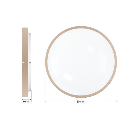 Brilagi - Dimmbare LED-Deckenleuchte GLASS POOL DOUBLE LED/60W/230V 3000-6000K 50 cm beige + Fernbedienung