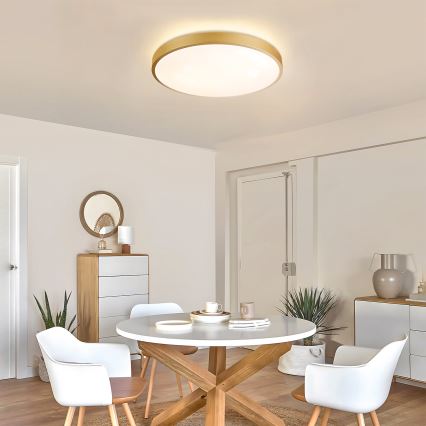 Brilagi - LED-dimmbare Deckenleuchte GLASS POOL DOUBLE LED/60W/230V 3000-6000K 50 cm gold + Fernbedienung