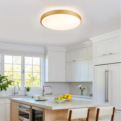 Brilagi - LED-dimmbare Deckenleuchte GLASS POOL DOUBLE LED/60W/230V 3000-6000K 50 cm gold + Fernbedienung