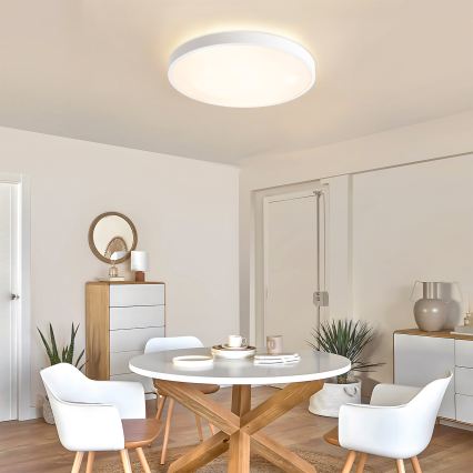 Brilagi - LED dimmbare Deckenleuchte GLASS POOL DOUBLE LED/60W/230V 3000-6000K 50 cm weiß + Fernbedienung