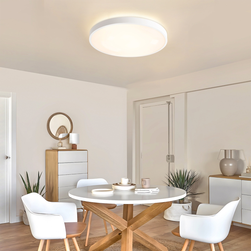 Brilagi - LED dimmbare Deckenleuchte GLASS POOL DOUBLE LED/60W/230V 3000-6000K 50 cm weiß + Fernbedienung