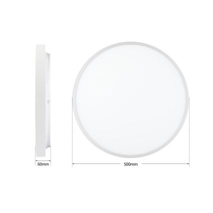 Brilagi - LED dimmbare Deckenleuchte GLASS POOL DOUBLE LED/60W/230V 3000-6000K 50 cm weiß + Fernbedienung