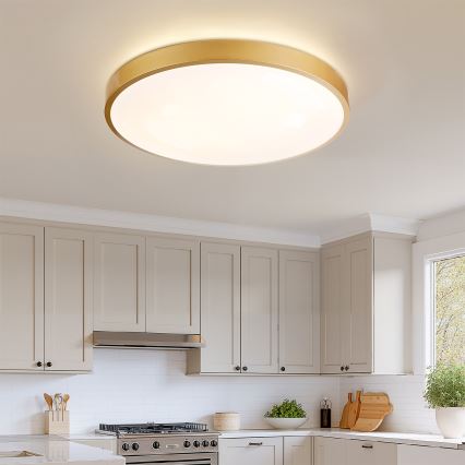 Brilagi - dimmbare LED-Deckenleuchte GLASS POOL DOUBLE LED/80W/230V 3000-6000K 60 cm goldfarben + Fernbedienung