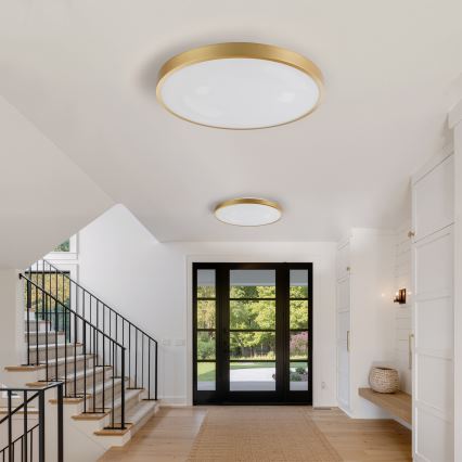 Brilagi - dimmbare LED-Deckenleuchte GLASS POOL DOUBLE LED/80W/230V 3000-6000K 60 cm goldfarben + Fernbedienung