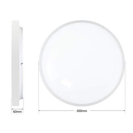 Brilagi - Dimmbare LED-Deckenleuchte GLASS POOL DOUBLE LED/80W/230V 3000-6000K 60 cm weiß + Fernbedienung