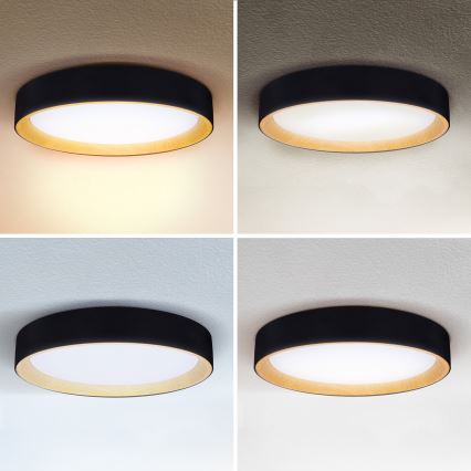 Brilagi - Dimmbare LED-Deckenleuchte LARIOS LED/60W/230V 3000-6500K ø 49 cm schwarz + Fernbedienung