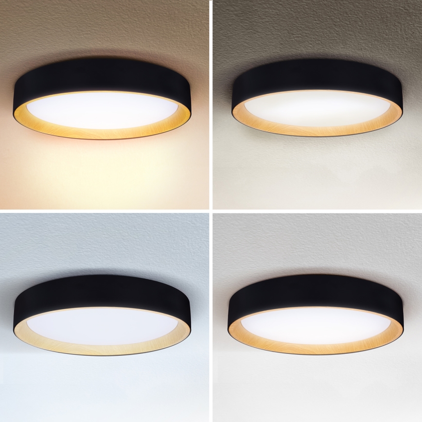 Brilagi - Dimmbare LED-Deckenleuchte LARIOS LED/60W/230V 3000-6500K ø 49 cm schwarz + Fernbedienung