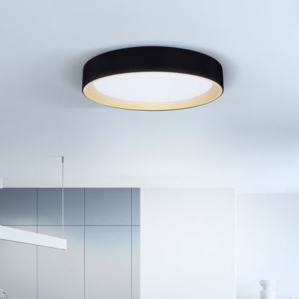 Brilagi - Dimmbare LED-Deckenleuchte LARIOS LED/60W/230V 3000-6500K ø 49 cm schwarz + Fernbedienung
