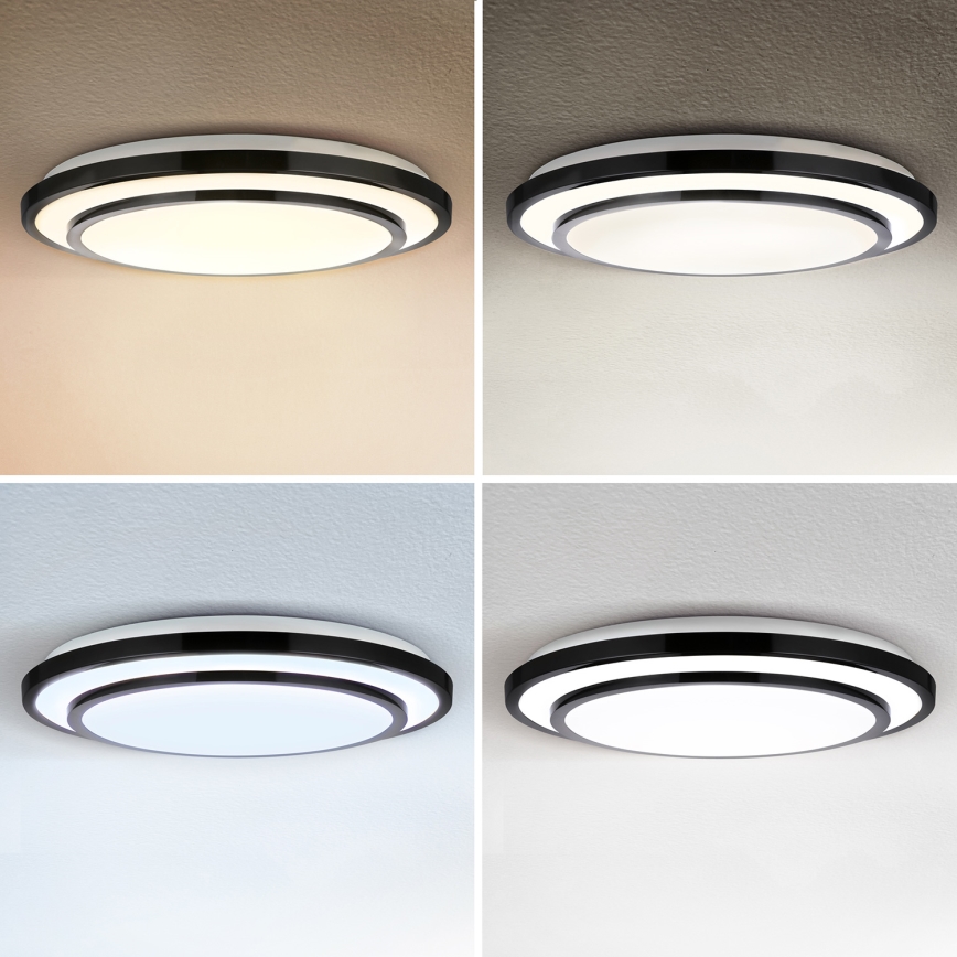 Brilagi - Dimmbare LED-Deckenleuchte LUCIANO LED/48W/230V 3000-6500K ø 39 cm schwarz + Fernbedienung