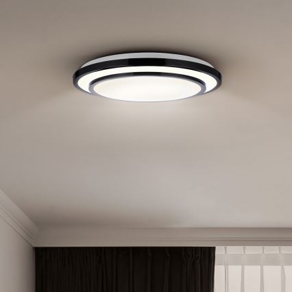 Brilagi - Dimmbare LED-Deckenleuchte LUCIANO LED/48W/230V 3000-6500K ø 39 cm schwarz + Fernbedienung