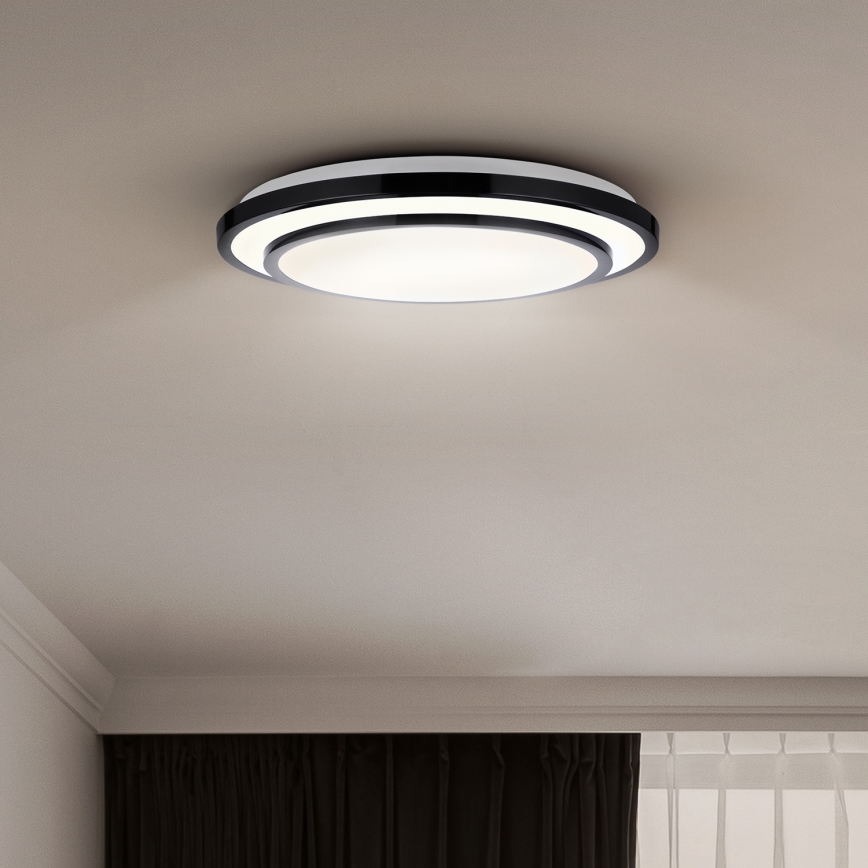Brilagi - Dimmbare LED-Deckenleuchte LUCIANO LED/48W/230V 3000-6500K ø 39 cm schwarz + Fernbedienung