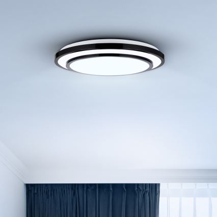 Brilagi - Dimmbare LED-Deckenleuchte LUCIANO LED/48W/230V 3000-6500K ø 39 cm schwarz + Fernbedienung