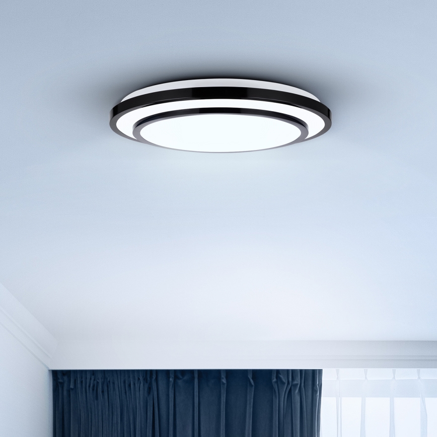 Brilagi - Dimmbare LED-Deckenleuchte LUCIANO LED/48W/230V 3000-6500K ø 39 cm schwarz + Fernbedienung
