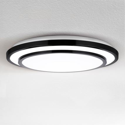 Brilagi - Dimmbare LED-Deckenleuchte LUCIANO LED/48W/230V 3000-6500K ø 39 cm schwarz + Fernbedienung