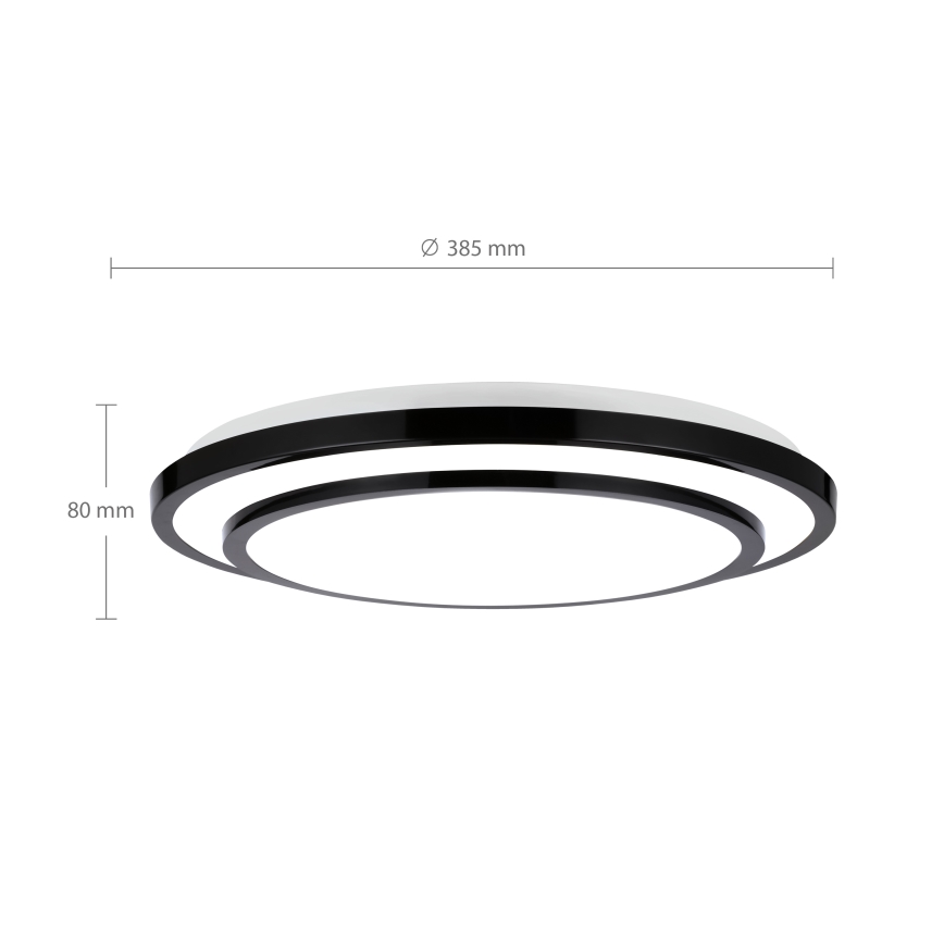 Brilagi - Dimmbare LED-Deckenleuchte LUCIANO LED/48W/230V 3000-6500K ø 39 cm schwarz + Fernbedienung