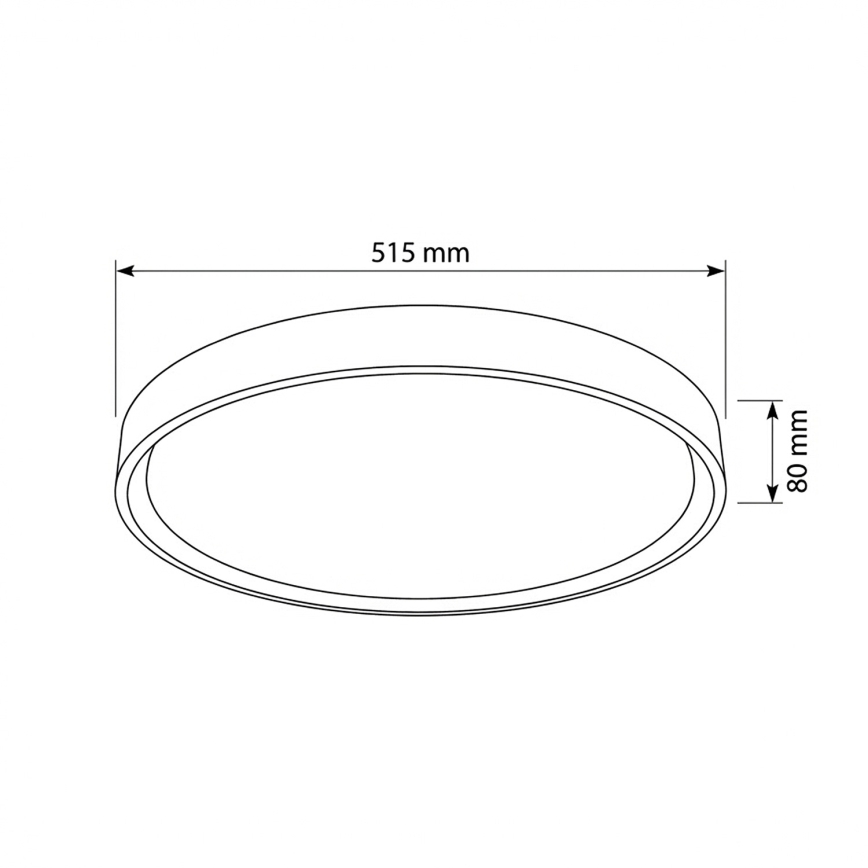 Brilagi - dimmbare LED-Deckenleuchte MATTEO LED/60W/230V 3000-6500K Ø 51,5 cm schwarz + Fernbedienung
