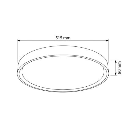 Brilagi - dimmbare LED-Deckenleuchte MATTEO LED/60W/230V 3000-6500K Ø 51,5 cm schwarz + Fernbedienung