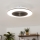 Brilagi - Dimmbare LED-Leuchte mit Ventilator AURA LED/38W/230V 3000-6000K schwarz + Fernbedienung