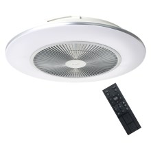 Brilagi - Dimmbare LED-Leuchte mit Ventilator AURA LED/38W/230V 3000-6000K silber + Fernbedienung