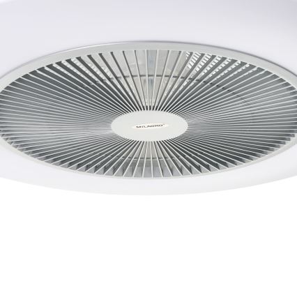 Brilagi - Dimmbare LED-Leuchte mit Ventilator AURA LED/38W/230V 3000-6000K silbern + Fernbedienung