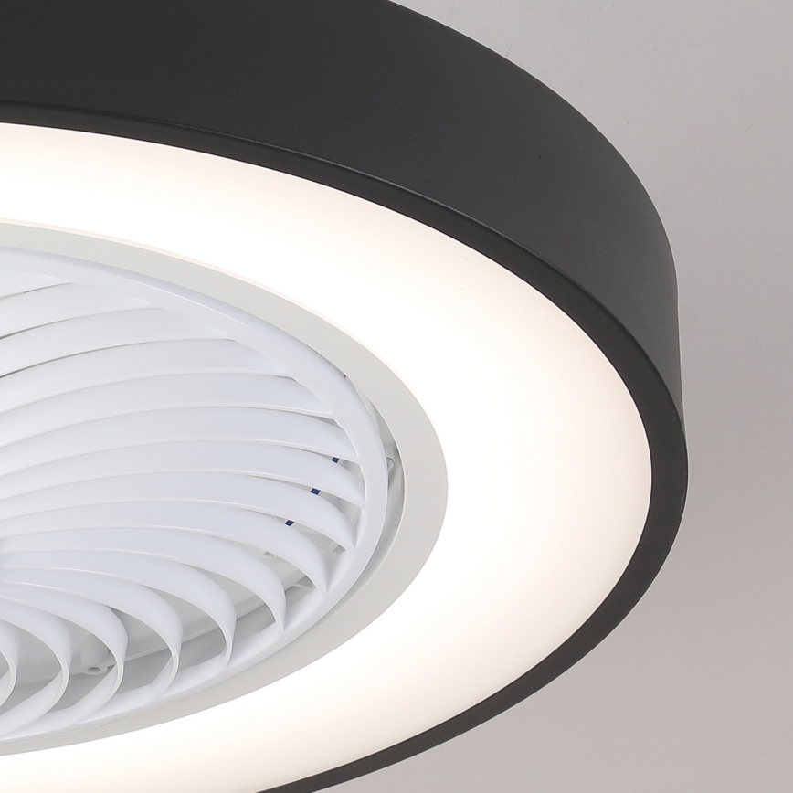 Brilagi - Dimmbare LED-Deckenleuchte mit Ventilator LED/30W/230V 3000-6500K schwarz + Fernbedienung