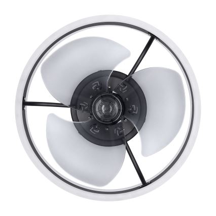 Brilagi - Dimmbare LED-Deckenleuchte mit Ventilator LED/30W/230V 3000-6500K schwarz + Fernbedienung