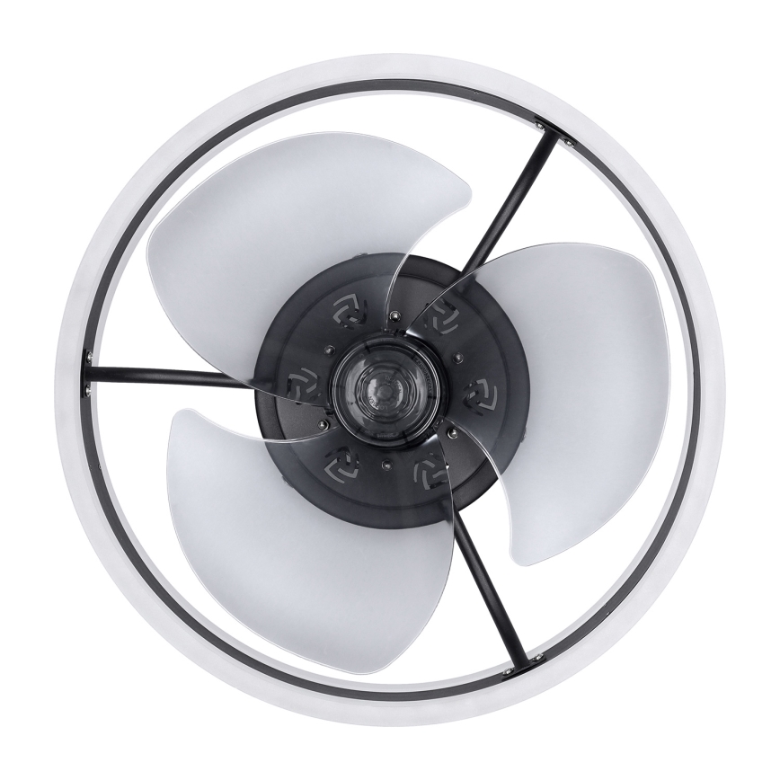 Brilagi - Dimmbare LED-Deckenleuchte mit Ventilator LED/30W/230V 3000-6500K schwarz + Fernbedienung