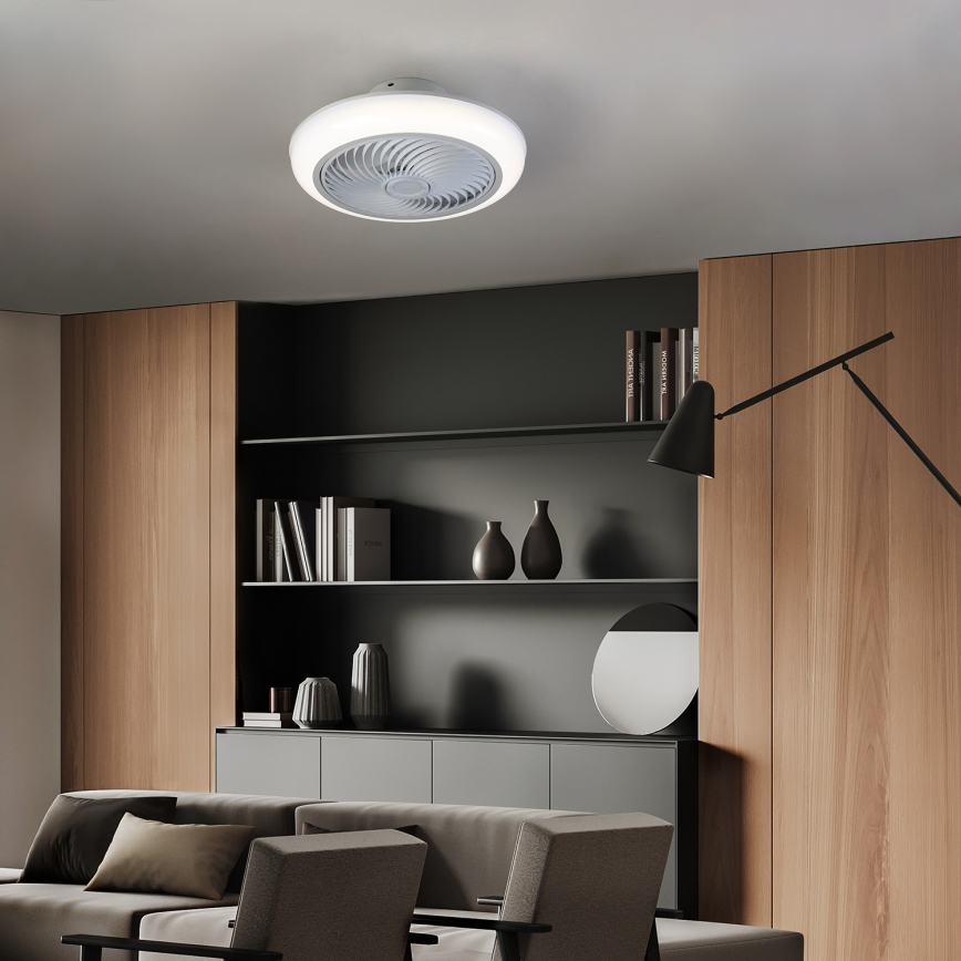 Brilagi - Dimmbare LED-Deckenleuchte mit Ventilator LED/30W/230V 3000-6500K weiß + Fernbedienung