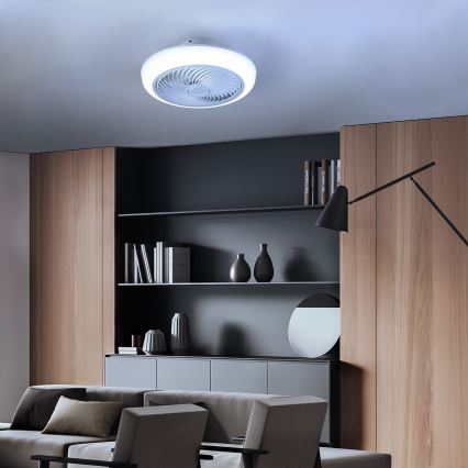 Brilagi - Dimmbare LED-Deckenleuchte mit Ventilator LED/30W/230V 3000-6500K weiß + Fernbedienung
