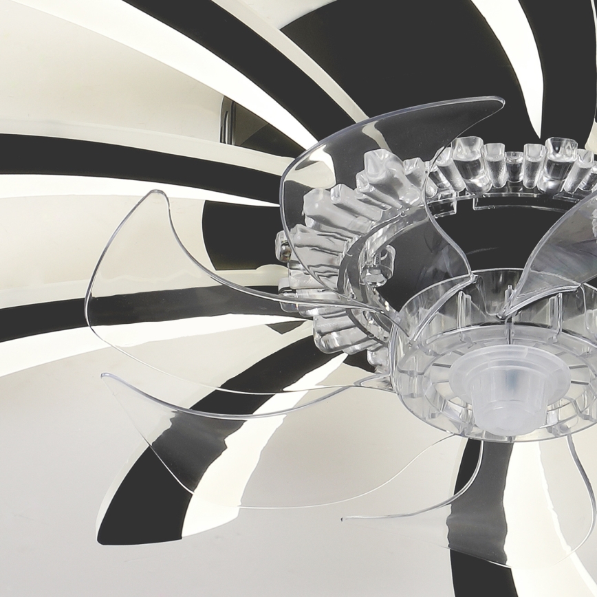 Brilagi - Dimmbare LED-Deckenleuchte mit Ventilator LED/50W/230V 3000-6500K schwarz + Fernbedienung