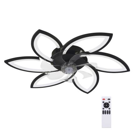 Brilagi - Dimmbare LED-Deckenleuchte mit Ventilator LED/50W/230V 3000-6500K schwarz + Fernbedienung