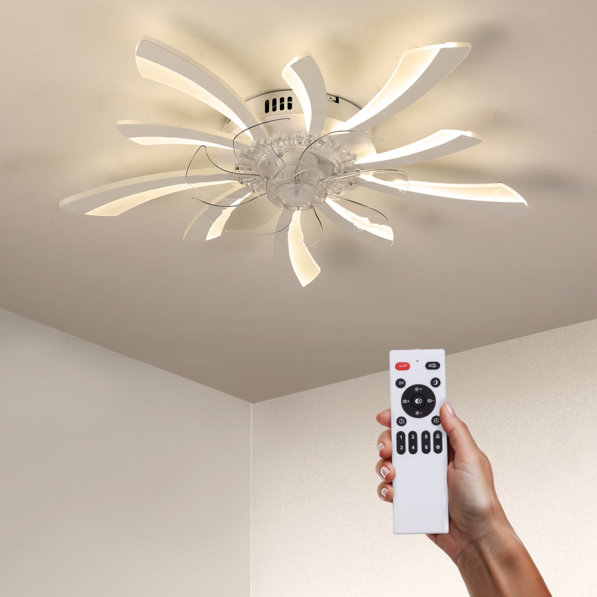 Brilagi - Dimmbare LED-Deckenleuchte mit Ventilator LED/50W/230V 3000-6500K weiß + Fernbedienung