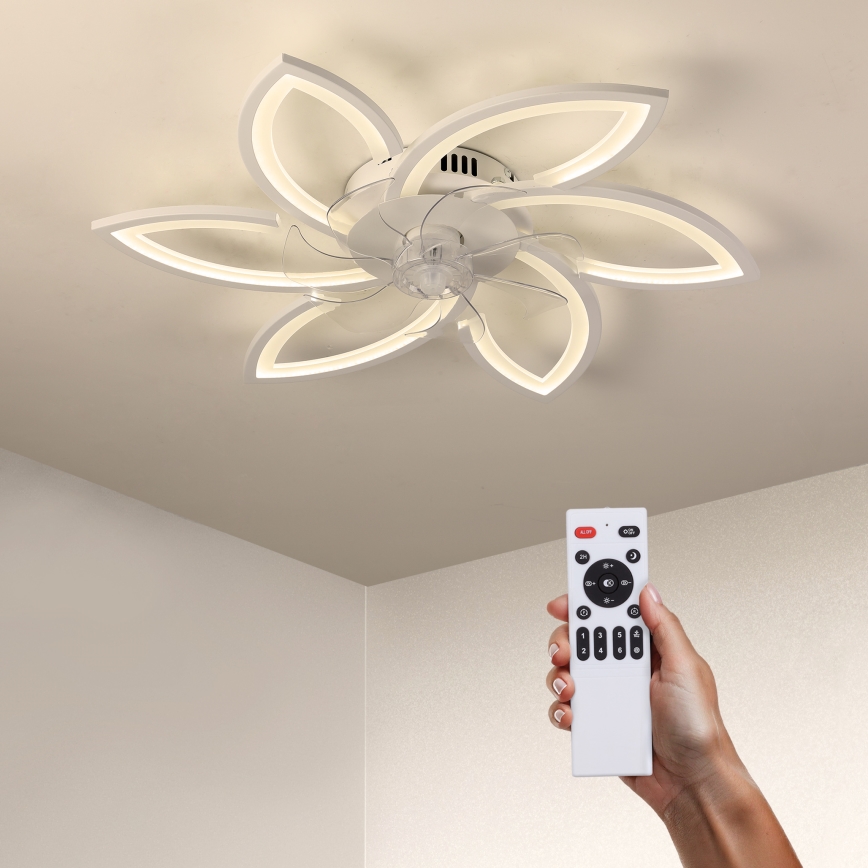 Brilagi - Dimmbare LED-Deckenleuchte mit Ventilator LED/50W/230V 3000-6500K weiß + Fernbedienung