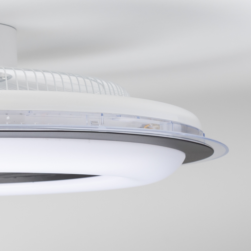 Brilagi - Dimmbare LED-Leuchte mit Ventilator RONDA LED/48W/230V 3000-6000K schwarz + Fernbedienung