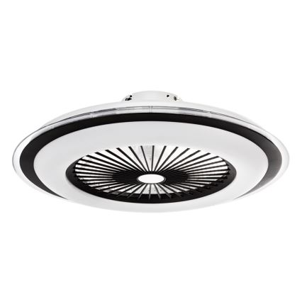 Brilagi - Dimmbare LED-Leuchte mit Ventilator RONDA LED/48W/230V 3000-6000K schwarz + Fernbedienung