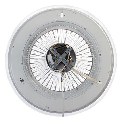 Brilagi - Dimmbare LED-Leuchte mit Ventilator RONDA LED/48W/230V 3000-6000K silbern + Fernbedienung