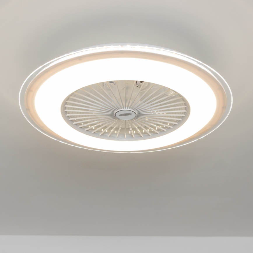 Brilagi - Dimmbare LED-Leuchte mit Ventilator RONDA LED/48W/230V 3000-6000K weiß + Fernbedienung