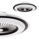 Brilagi - Dimmbare LED-Deckenleuchte mit Ventilator RONDA LED/65W/230V 3000-6500K schwarz + Fernbedienung