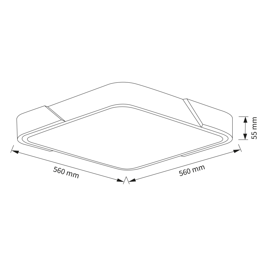 Brilagi - LED-dimmbare Deckenleuchte PILANA LED/60W/230V 3000-6500K Eiche/Weiß 56x56 cm + Fernbedienung