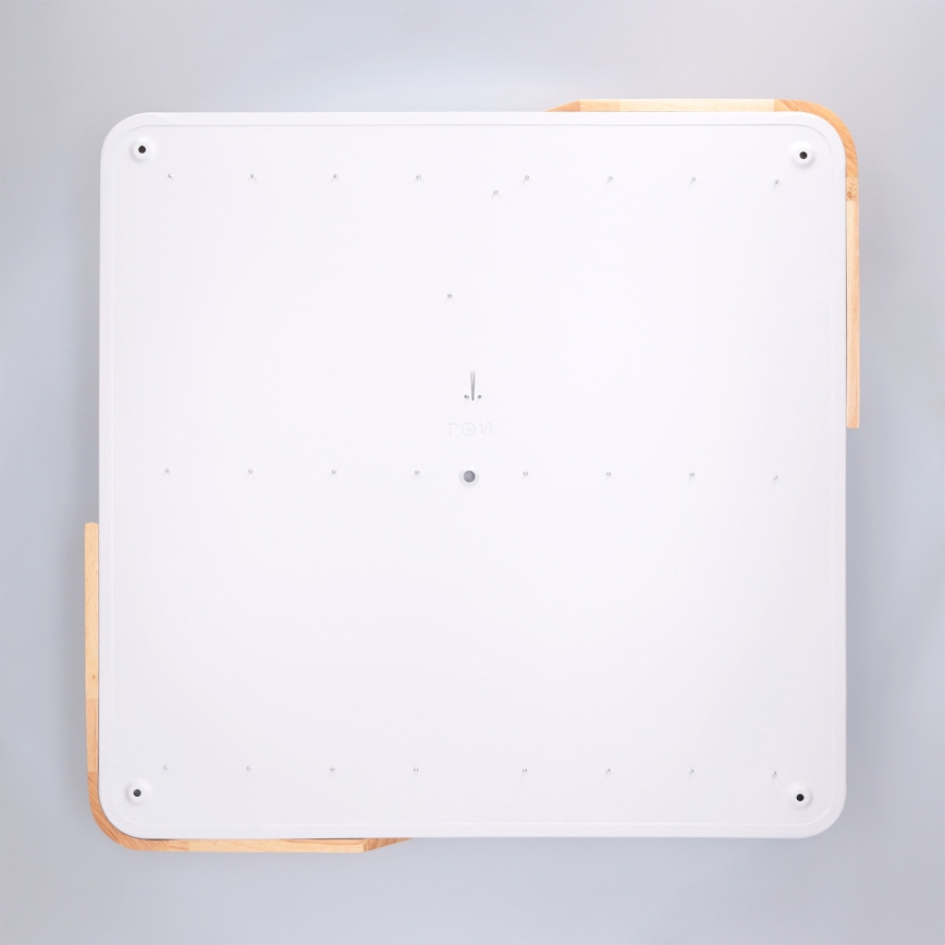 Brilagi - LED-dimmbare Deckenleuchte PILANA LED/60W/230V 3000-6500K Eiche/Weiß 56x56 cm + Fernbedienung