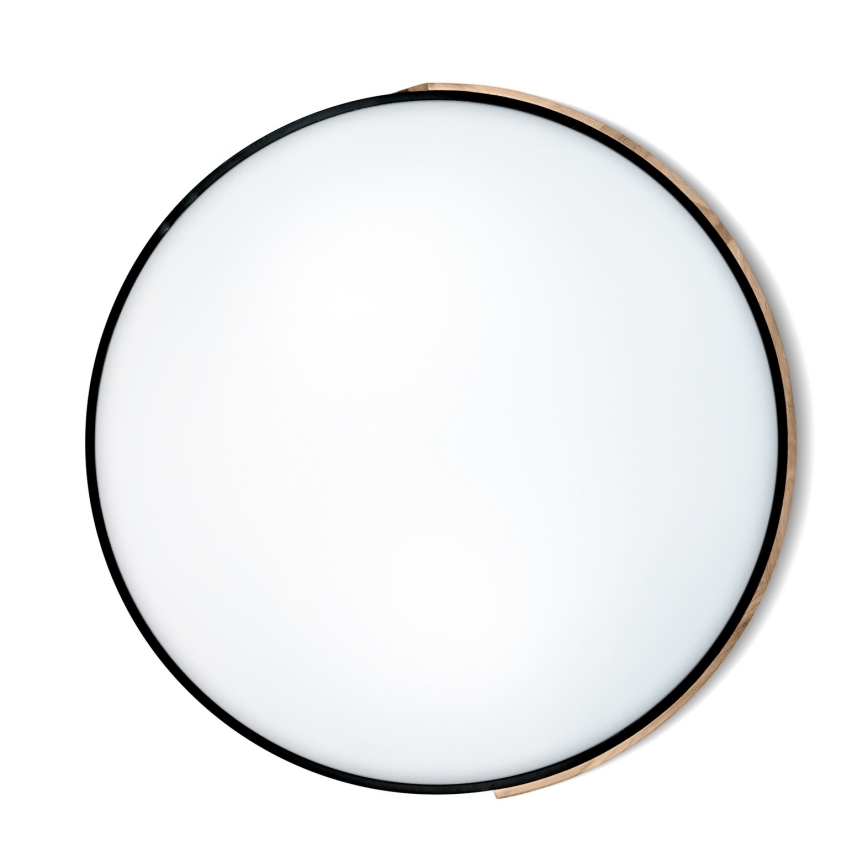 Brilagi - LED-dimmbare Deckenleuchte PILANA LED/72W/230V 3000-6500K Eiche/Schwarz Durchmesser 80 cm + Fernbedienung