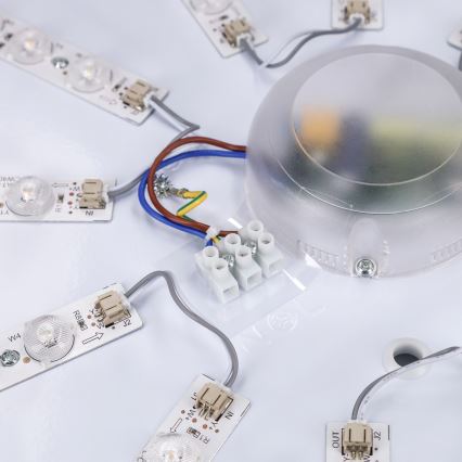 Brilagi - LED-dimmbare Deckenleuchte PILANA LED/72W/230V 3000-6500K Eiche/Schwarz Durchmesser 80 cm + Fernbedienung