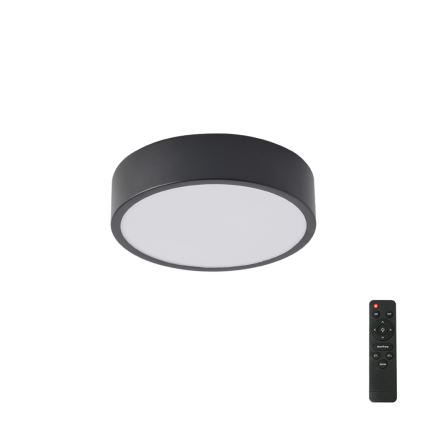 Brilagi - LED-dimmbare Deckenleuchte POOL LED/18W/230V 3000-6000K 20 cm schwarz + Fernbedienung