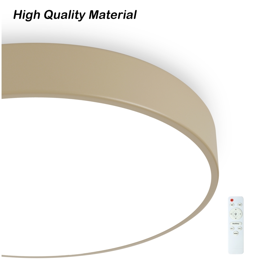 Brilagi - LED-dimmbare Deckenleuchte POOL LED/60W/230V 3000-6000K Durchmesser 50 cm beige + Fernbedienung