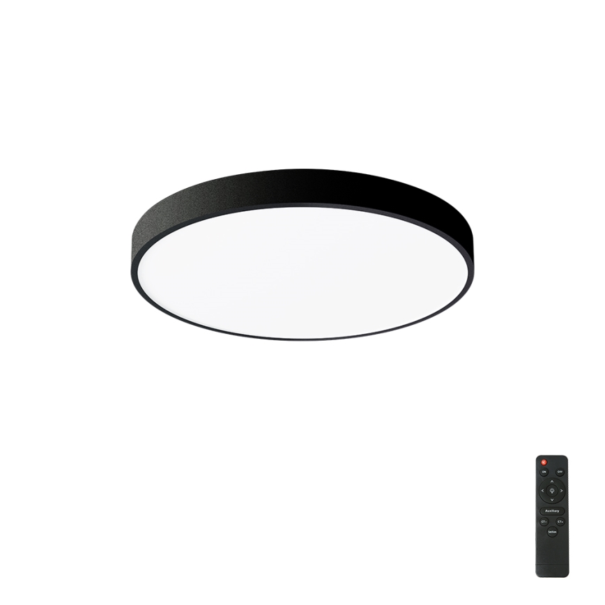 Brilagi - dimmbare LED-Deckenleuchte POOL LED/60W/230V 3000-6000K Ø 60 cm schwarz + Fernbedienung